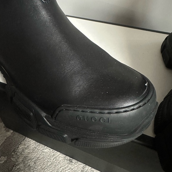Gucci Black Leather Ankle Boots - Picture 3 of 14